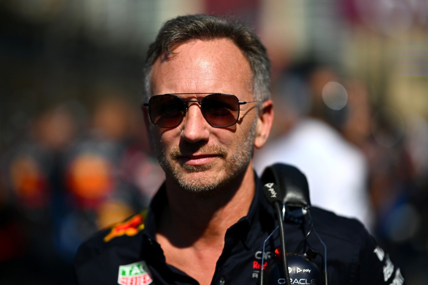 Oracle Red Bull Racing Team Principal Christian Horner looks on, on the grid prior to the F1 Grand Prix of Azerbaijan at Baku City Circuit on September 15, 2024 in Baku, Azerbaijan. (Photo by Dan Mullan/Getty Images)