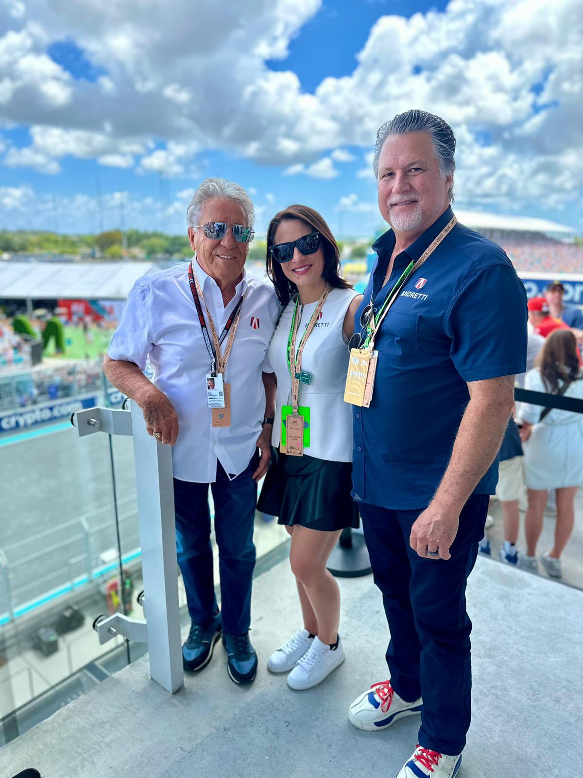 Mario Andretti, Marissa and Michael Andretti - Three Generations