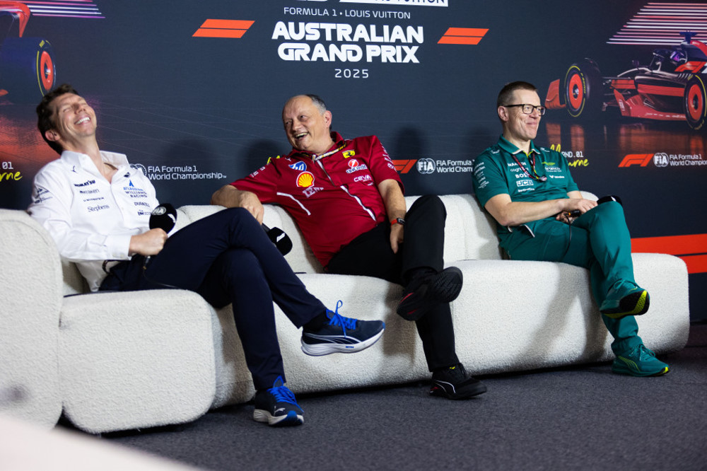 Three TEAM REPRESENTATIVES -  James VOWLES (Williams), Frédéric VASSEUR (Ferrari), Andy COWELL (Aston Martin) - met with the media Friday ahead of the 2025 Australian GP at the Albert Park Circuit.