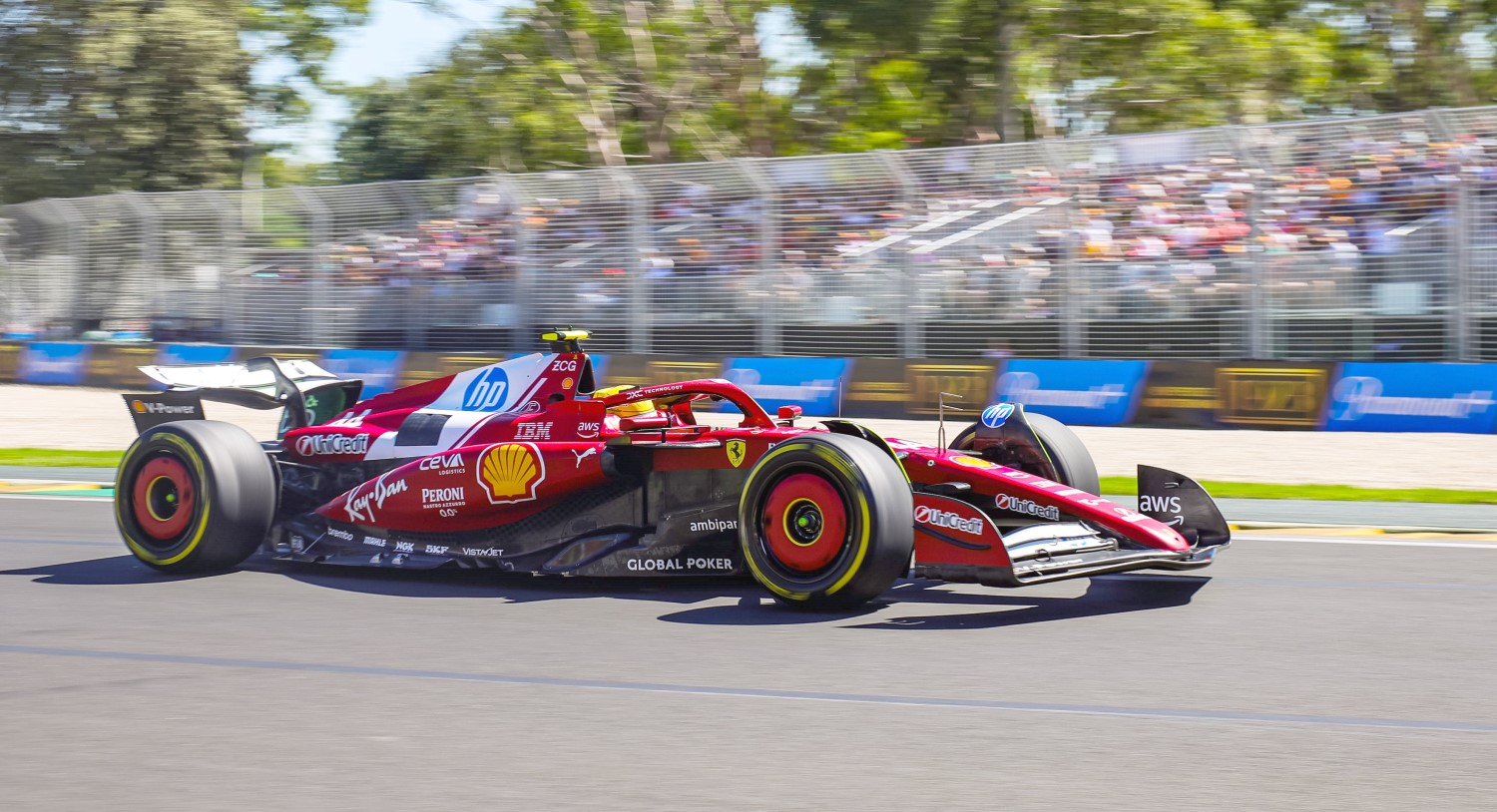 44 HAMILTON Lewis (gbr), Scuderia Ferrari SF-25, action during the Formula 1 Louis Vuitton Australian Grand Prix 2025, 1st round of the 2025 FIA Formula One World Championship from March 14 to 16, 2025 on the Albert Park Grand Prix Circuit, in Melbourne, Australia - Photo Florent Gooden / DPPI