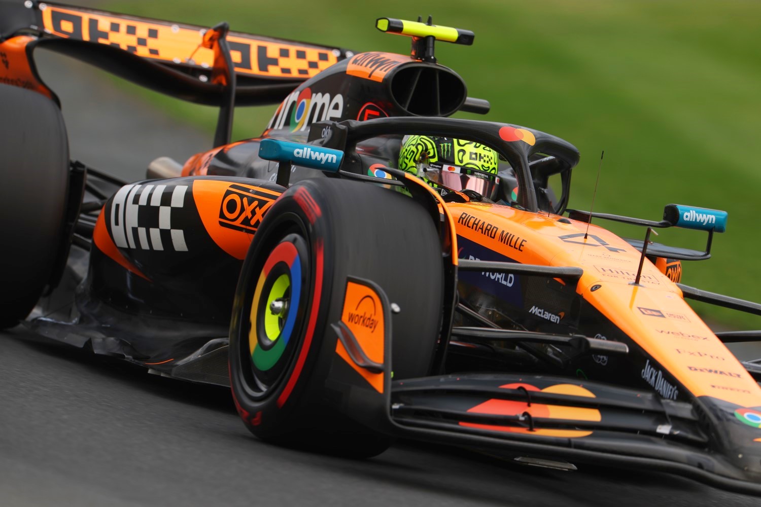 Lando Norris of Great Britain driving the (4) McLaren MCL39 Mercedes on track during qualifying ahead of the F1 Grand Prix of Australia at Albert Park Australian GP on March 15, 2025 in Melbourne, Australia. (Photo by Steven Tee/LAT Images for McLaren)