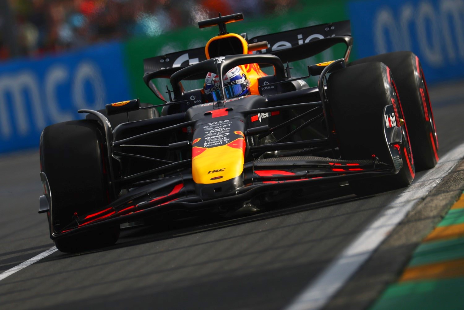 Max Verstappen of the Netherlands driving the (1) Oracle Red Bull Racing RB21 on track during practice ahead of the F1 Australia GP at Albert Park Grand Prix Circuit on March 14, 2025 in Melbourne, Australia. (Photo by Clive Rose/Getty Images) // Getty Images / Red Bull Content Pool //