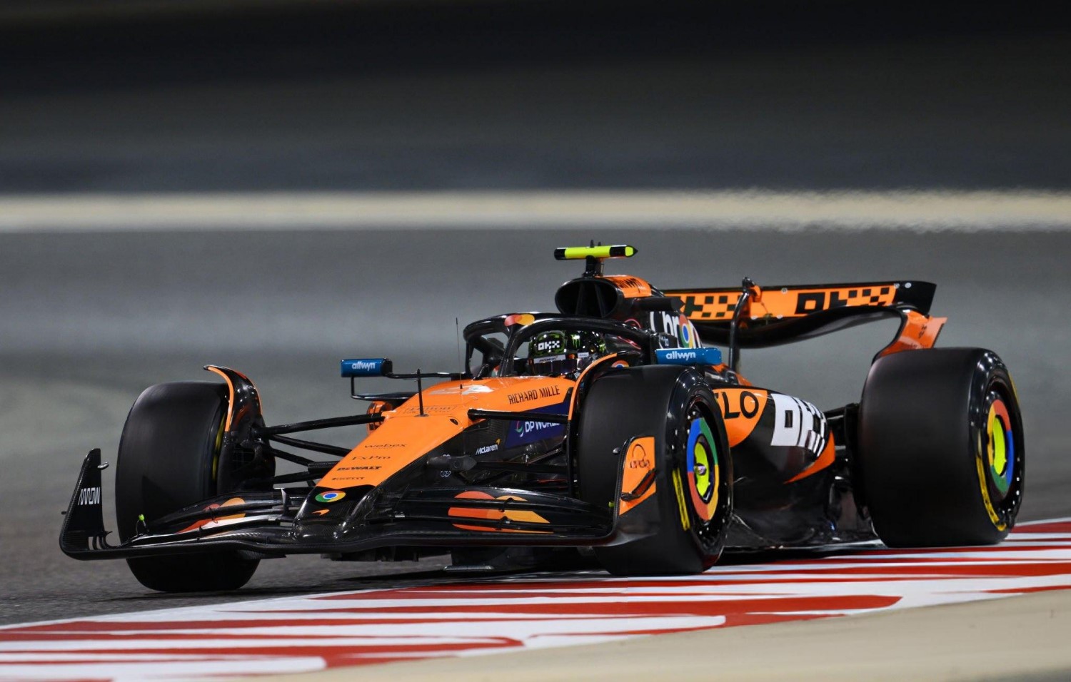 Lando Norris #4 McLaren in preseason testing at the Bahrain International Circuit