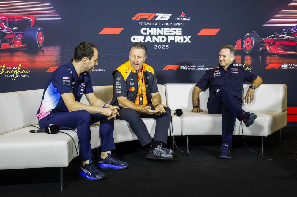 TEAM REPRESENTATIVES Oliver OAKES (Alpine), Zak BROWN (McLaren), Christian HORNER (Red Bull Racing)