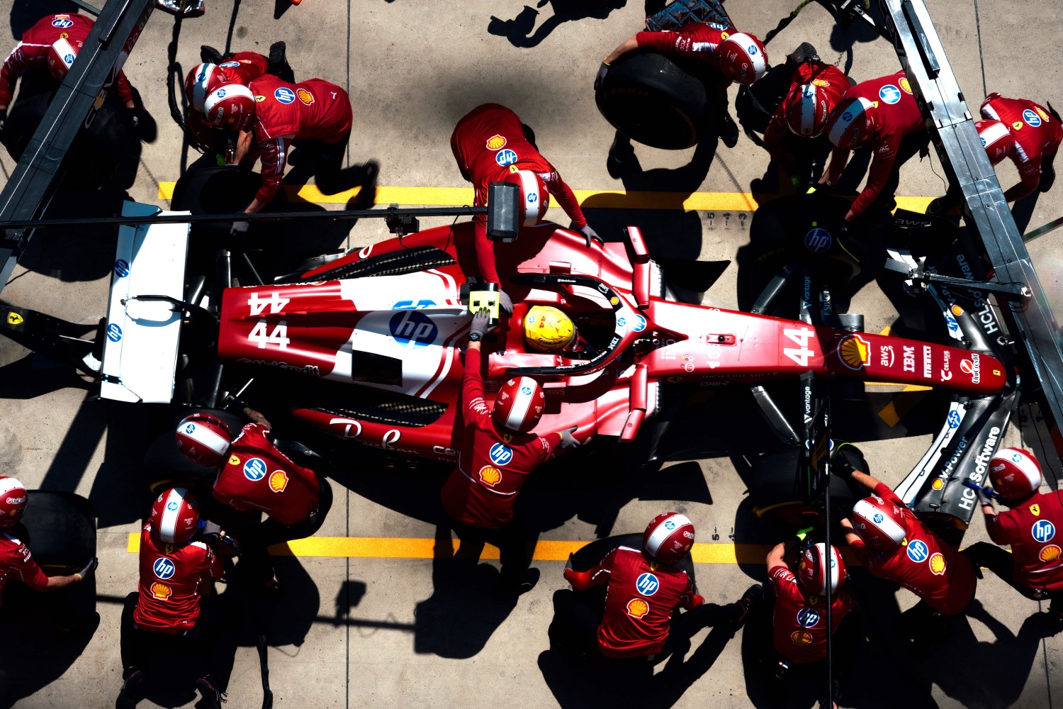 HAMILTON Lewis (gbr), Scuderia Ferrari SF-25, during the Formula 1 Heineken Chinese Grand Prix 2025, 2nd round of the 2025 FIA Formula One World Championship from March 21 to 23, 2025 on the Shanghai International Circuit, in Shanghai, China - Photo DPPI for Ferrari