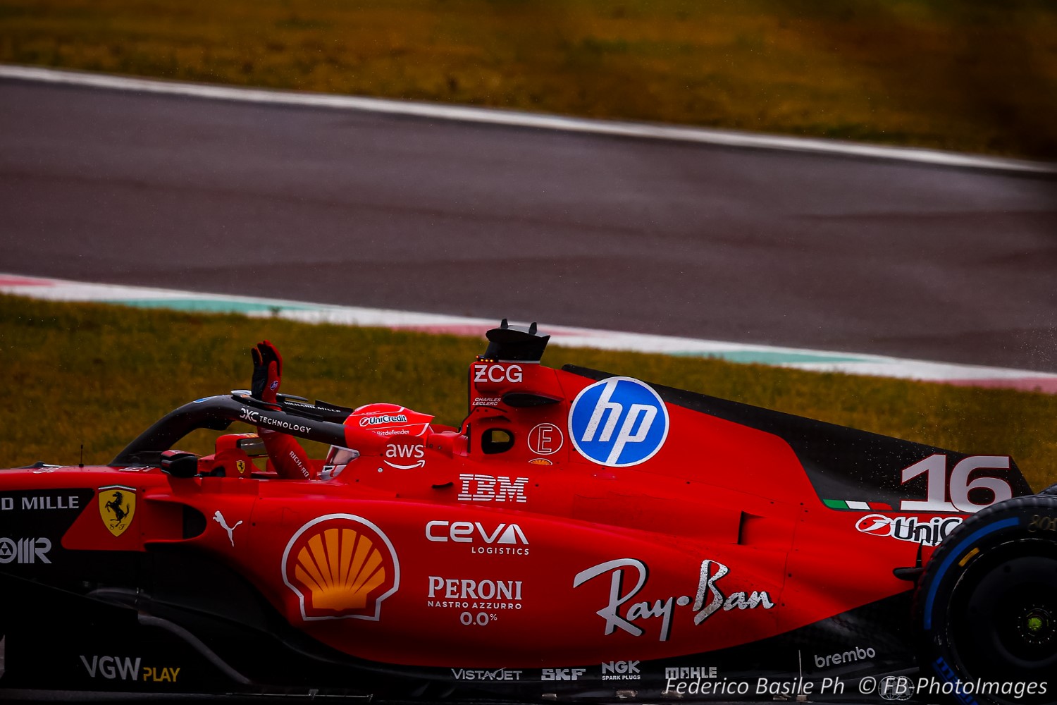 #16 Charles Leclerc, Scuderia Ferrari testing with the Ferrari SF-23 in Fiorano the 22 January 2025. Photo by Federico Basile © FB-PhotoImages 2025 /IPA/ Live Media for AutoRacing1.com