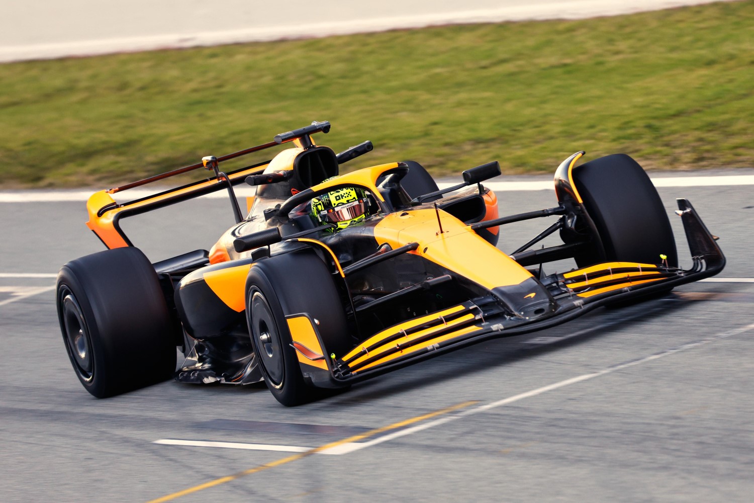 Lando Norris McLaren, Pirelli 2026 Tire Test Barcelona February 4, 2025. Photo supplied by Pirelli