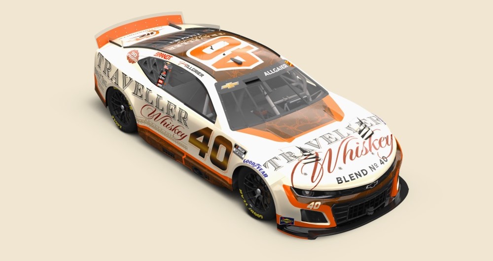 JR Motorsports and Justin Allgaier will attempt the 2025 Daytona 500 with Traveller Whiskey sponsorship. Image from JR Motorsports.