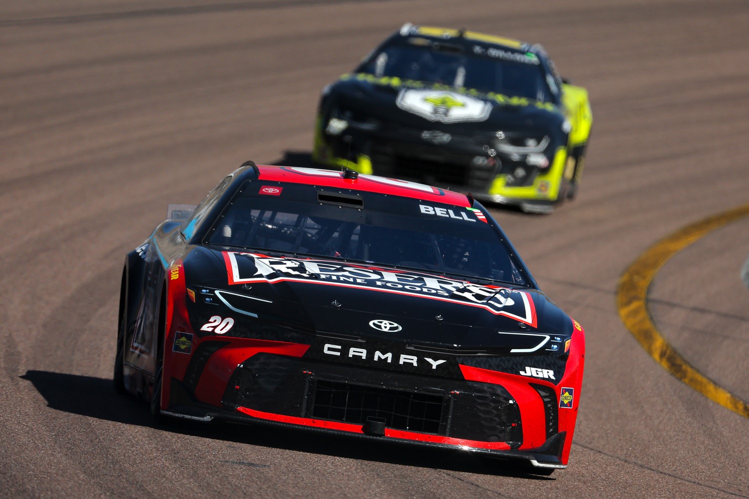 Christopher Bell, driver of the #20 Reser's Fine Foods Toyota, drives during the NASCAR Cup Series Shriners Children's 500 at Phoenix Raceway on March 09, 2025 in Avondale, Arizona. (Photo by Jonathan Bachman/Getty Images for NASCAR)