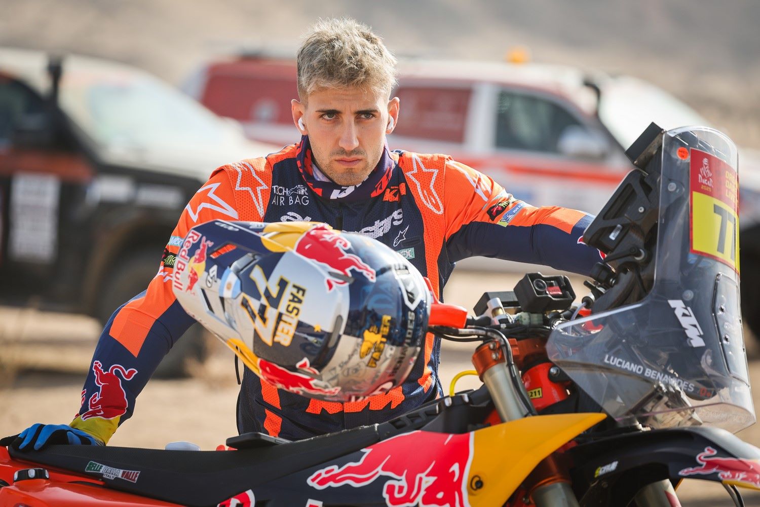 BENAVIDES Luciano (arg), KTM, Red Bull KTM Factory Racing, RallyGP, portrait during the Prologue of the Dakar 2025 on January 3, 2025 around Bisha, Saudi Arabia. A.S.O./A.Vincent/DPPI