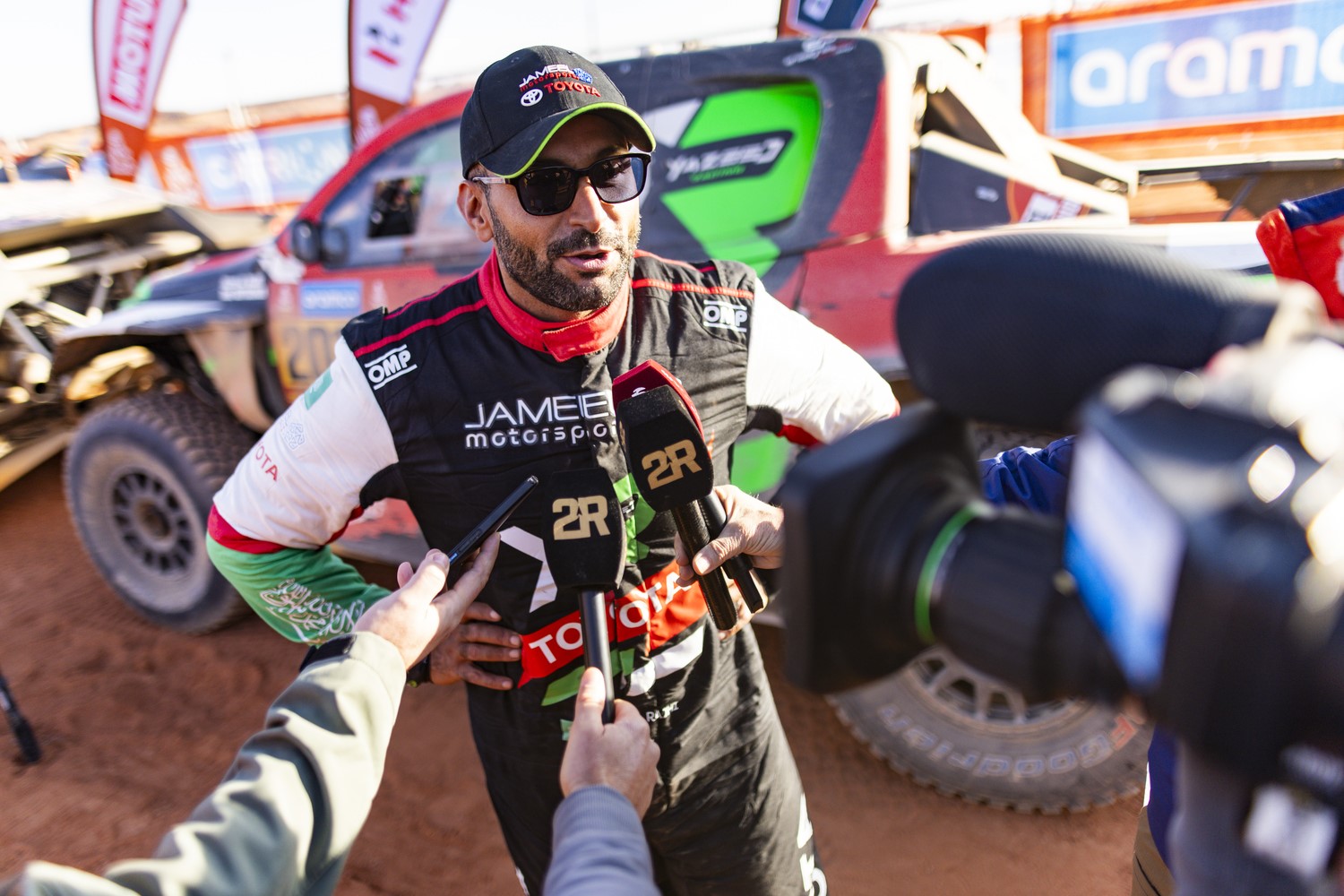 AL RAJHI Yazeed (sau), Toyota, Yazeed Racing, Overdrive Racing, FIA W2RC, Ultimate, portrait during the Stage 4 of the Dakar 2025 on January 8, 2025 between Al Henakiyah and Al Ula, Saudi Arabia - Photo Julien Delfosse / DPPI