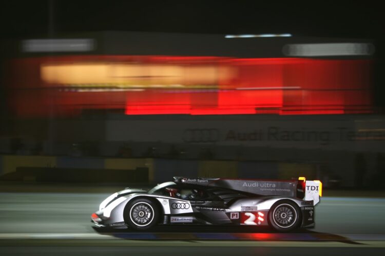 Audi leads LeMans at halfway mark