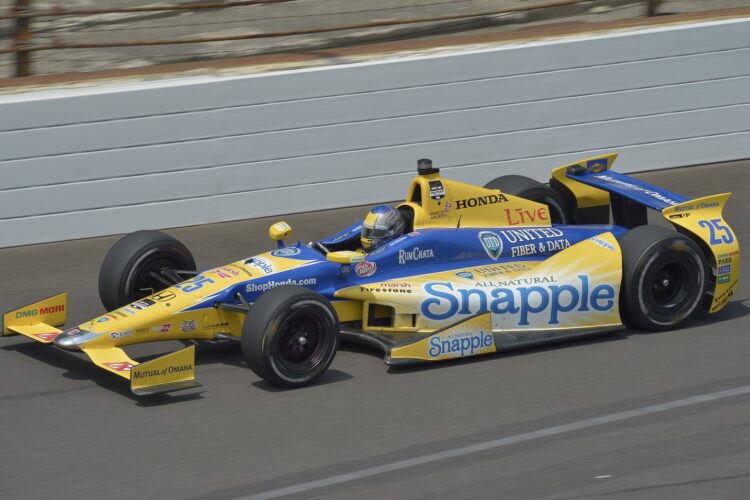 Andretti topped 232 mph pole day morning at Indy