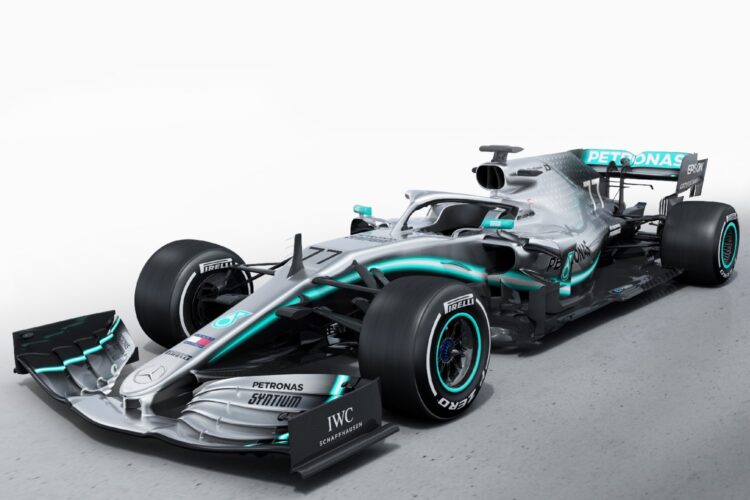 Mercedes F1 unveils 2019 W10 car