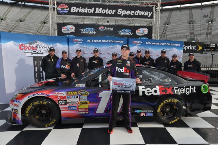 Hamlin sets record to win pole in Bristol