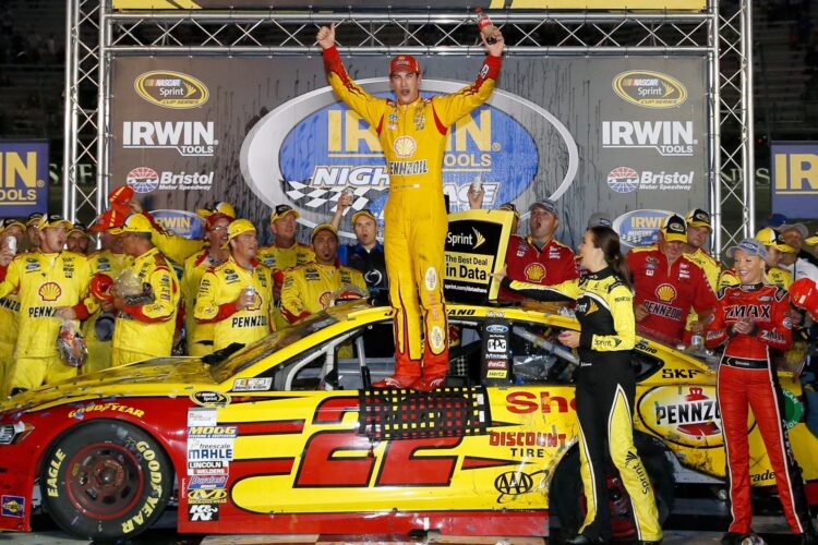 Joey Logano Scores First-Career Bristol Victory