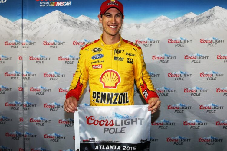 500 winner Joey Logano wins pole in Atlanta