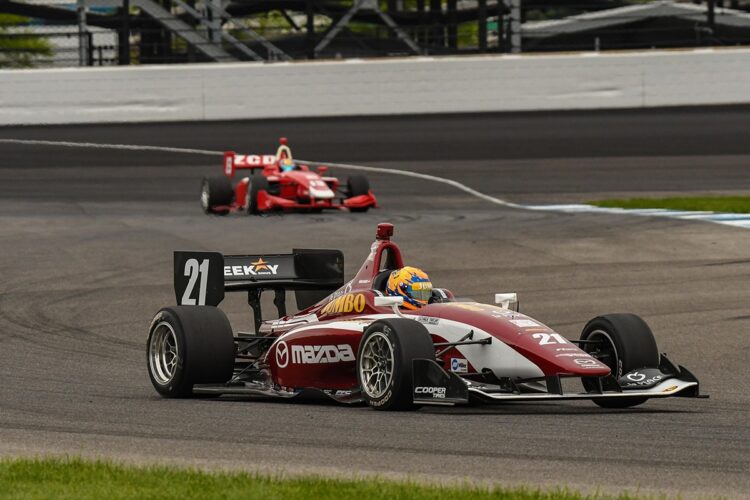 VeeKay goes flag-to-flag to win Indy Lights Race 2