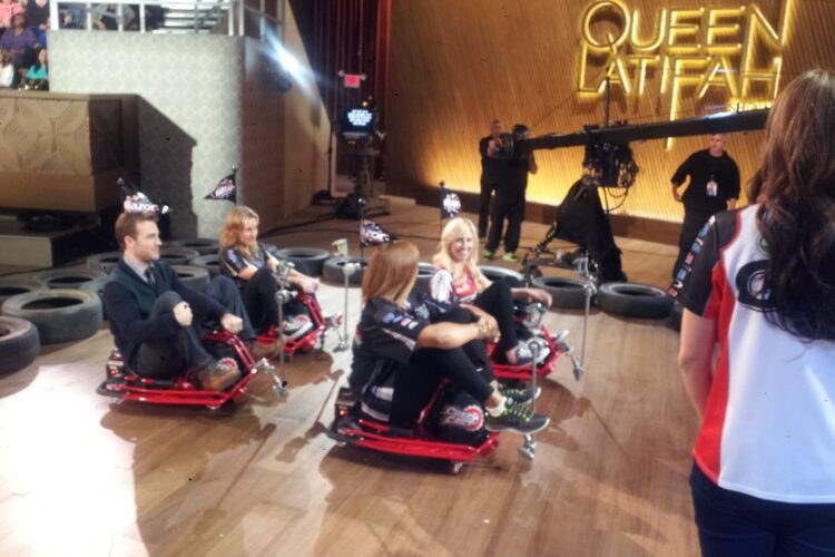 Three racing Force daughters thrill on the Queen Latifah Show