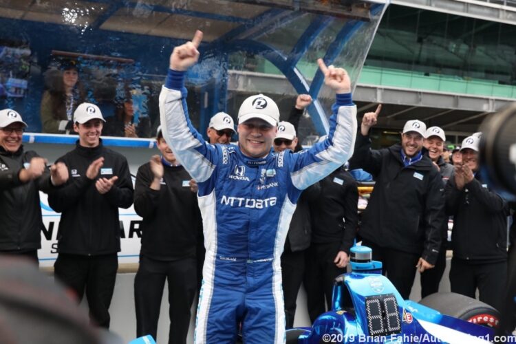 Rosenqvist wins first career IndyCar pole