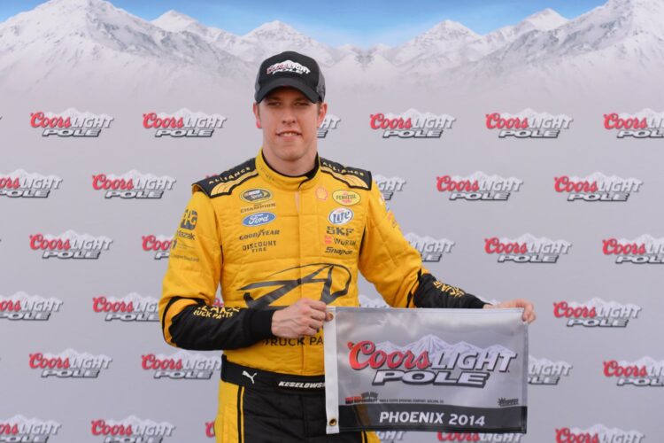 Keselowski wins pole in Phoenix