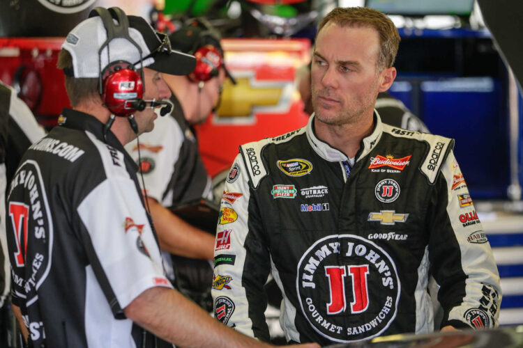 Harvick wins pole in Atlanta