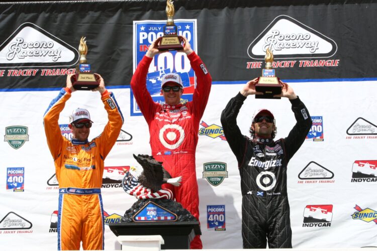 Dixon leads Ganassi 1-2-3 to win Pocono Indy 400