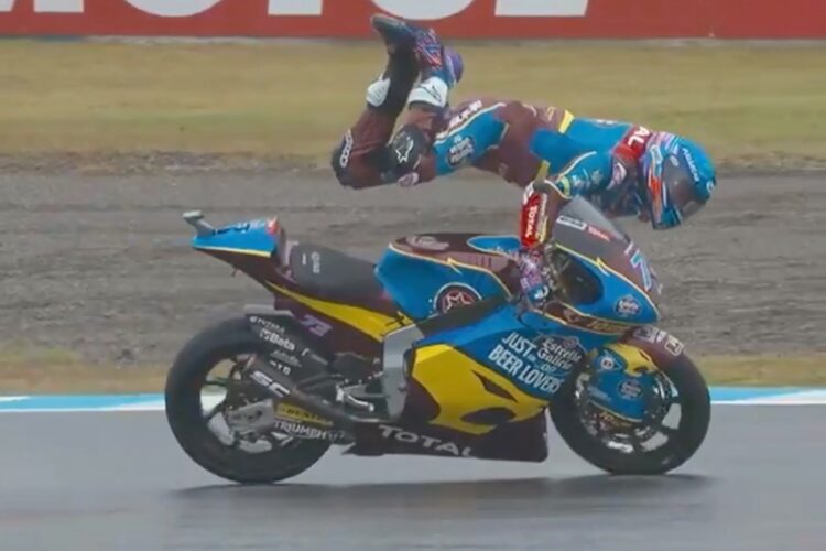 Watch Moto2 Rider Alex Marquez Pull off Once in a Lifetime Crash Recovery