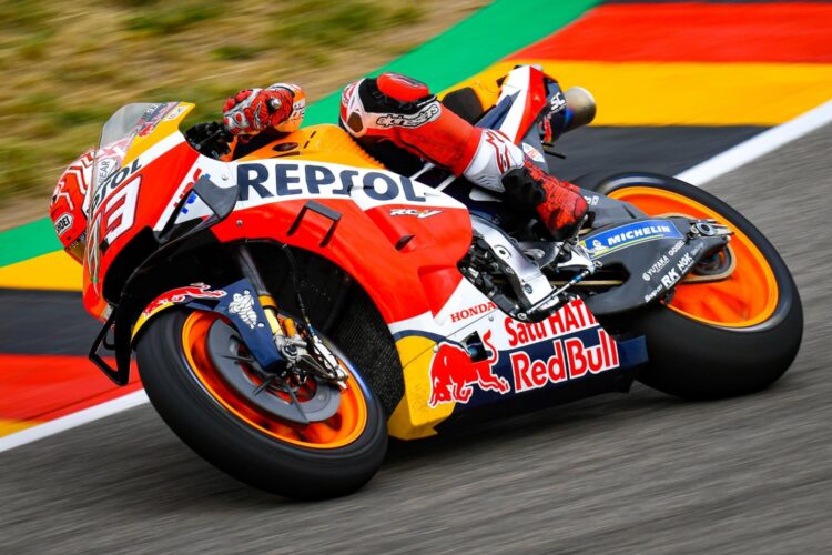 Marquez wins 10th consecutive Sachsenring pole