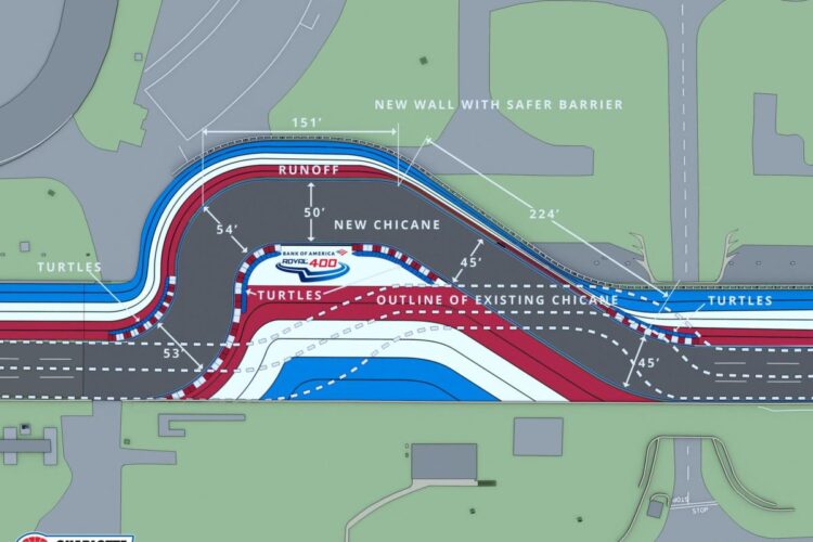 Charlotte modifies Roval Chicane