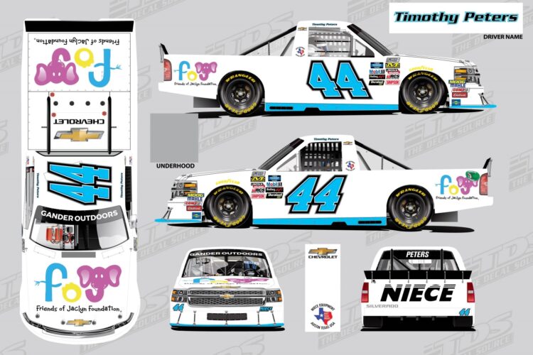 Timothy Peters Joins Niece Motorsports for the First Three Truck Races