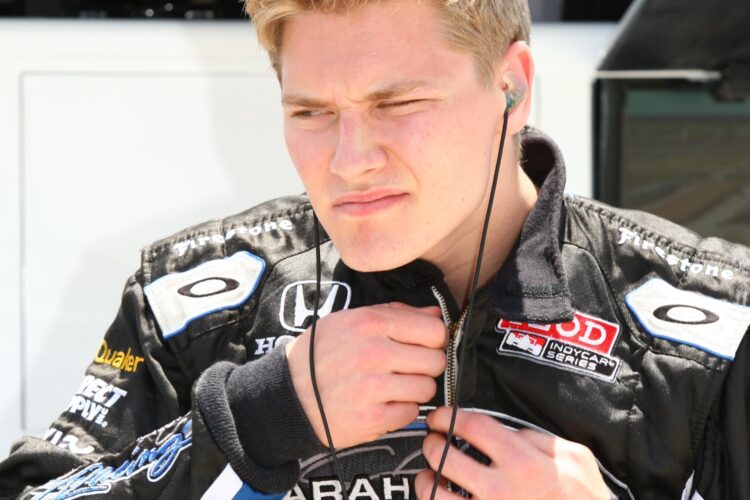 IndyCar driver Josef Newgarden was testing Monday at Barber Motorsports Park