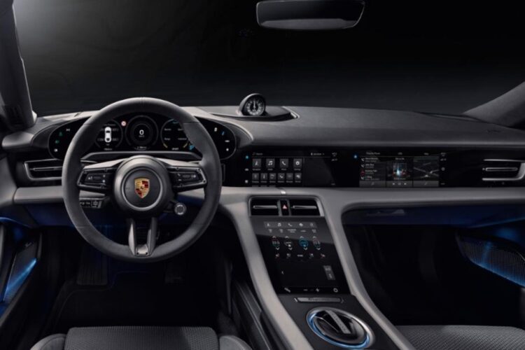 Porsche unveils the interior of Taycan electric car