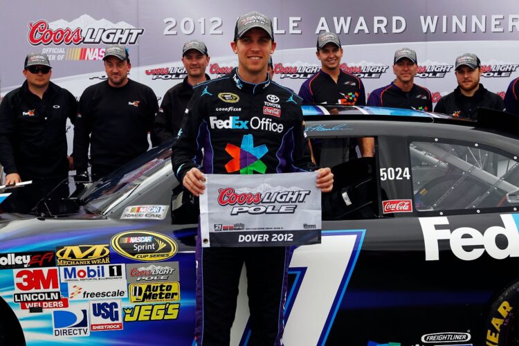 Denny Hamlin stays hot, wins Dover pole