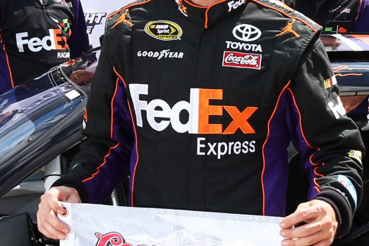 Hamlin wins Brickyard 400 pole