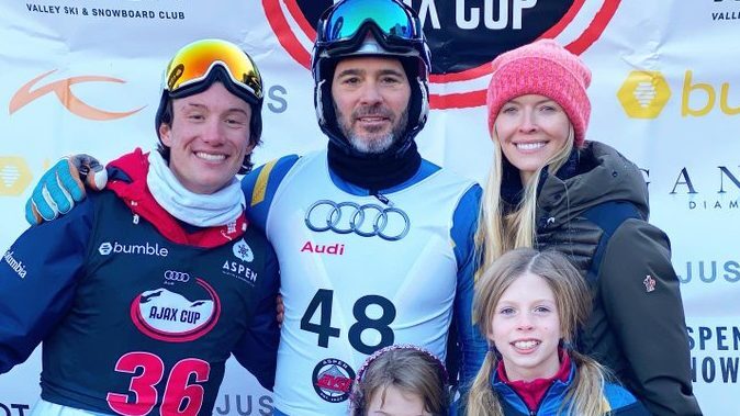 Jimmie Johnson, daughter part of winning ski team