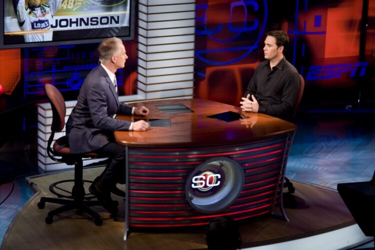 NASCAR Champ Jimmie Johnson Visits ESPN