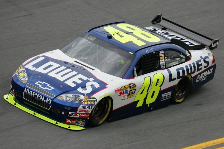 Jimmie Johnson Wins Gatorade Duel Race 1