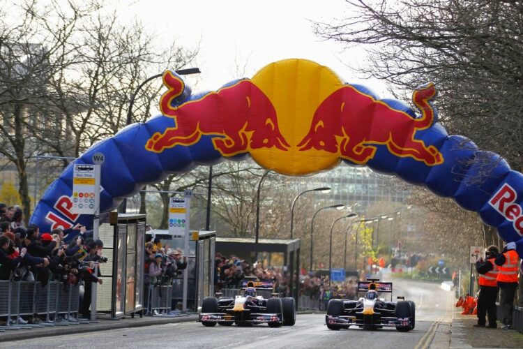 Red Bull celebrates F1 championships in Milton Keyes