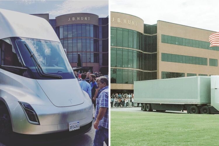 Video: Tesla semi truck spotted smoking its tires