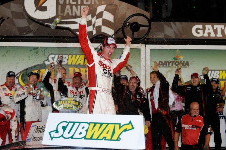 Logano Escapes Turn 4 Melee To Win At Daytona