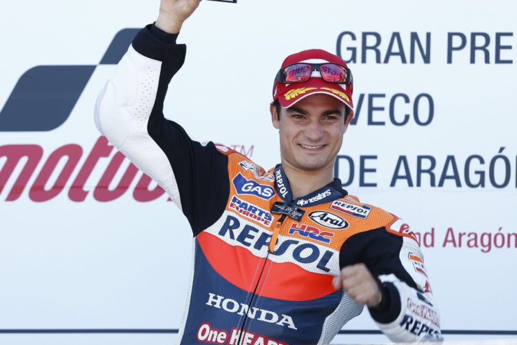 Pedrosa celebrates his birthday with a race win in Aragon