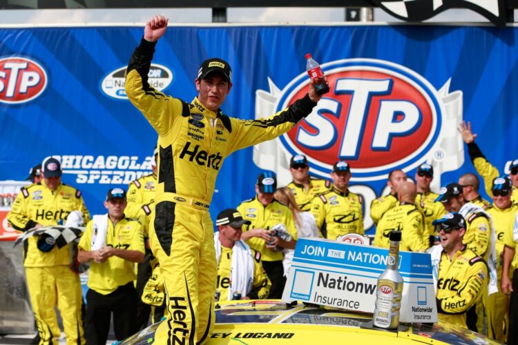 Logano wins STP 300 at Chicagoland