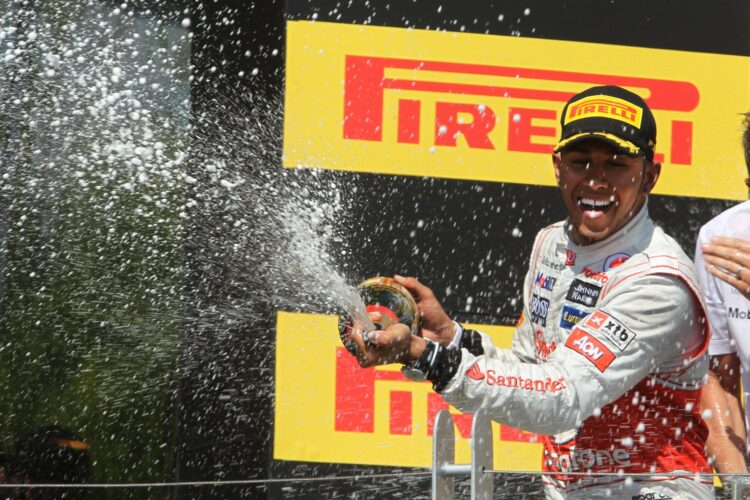 Hamilton takes title lead as seventh winner of 2012