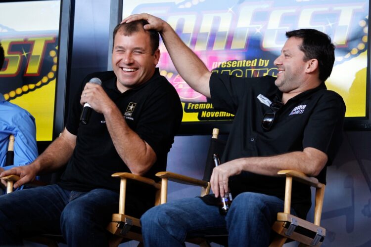 Tony Stewart on a roll, wins again