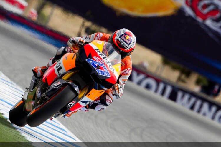 Stoner beats Lorenzo at Laguna Seca