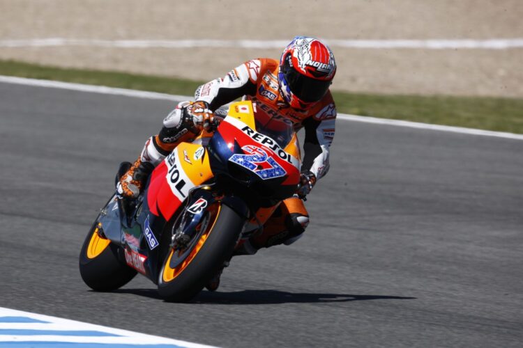 Stoner storms to pole at Jerez