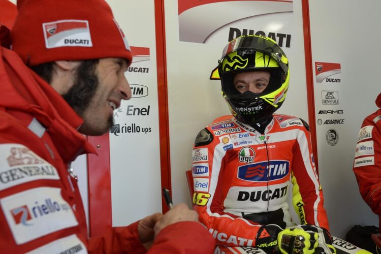 Rossi tests Ducati at Misano