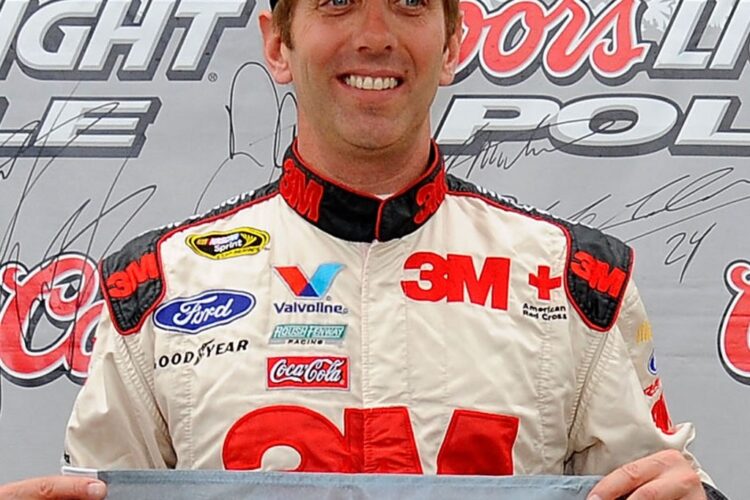 Biffle puts Sherwin-Williams sponsor on pole