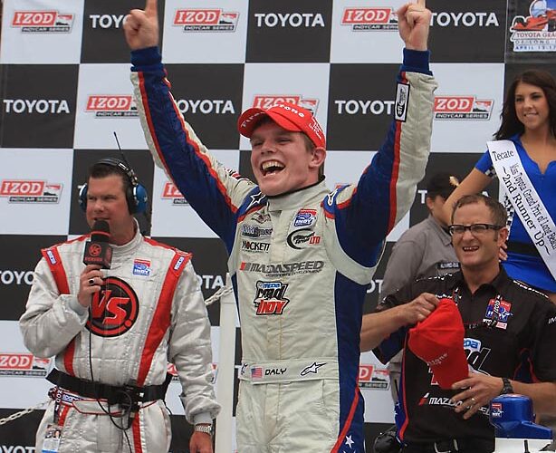 Newgarden crashes from lead handing Lights win to Daly